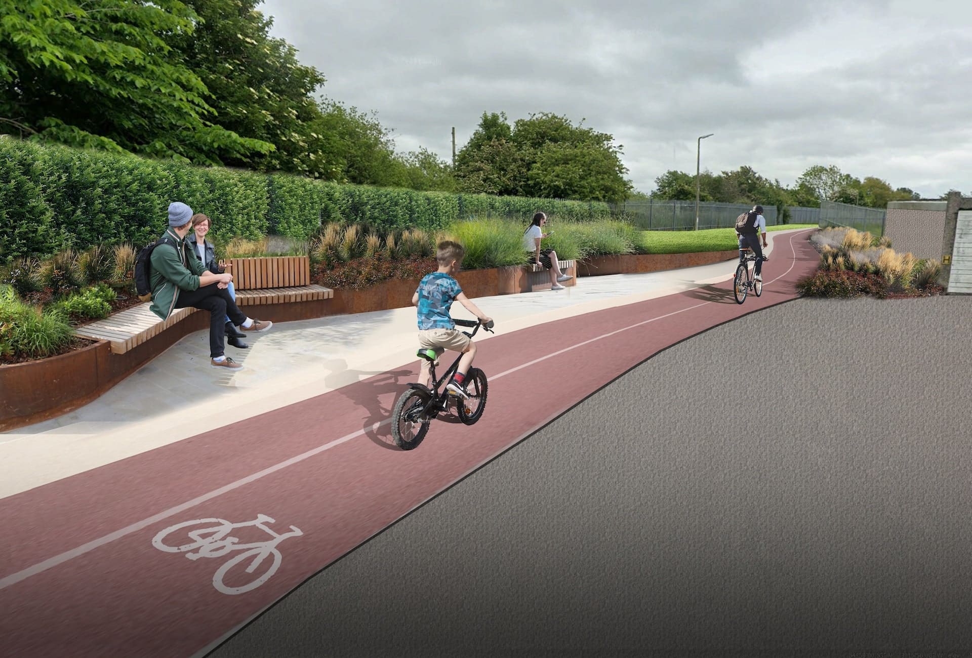 tgp-landscape-architects-annan-town-centre-7 Annan route Harbour Elmvale Cut view sketch-min